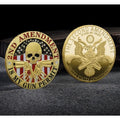 2nd Amendment Is My Gun Permit Skull Challenge Coin USA Seller.