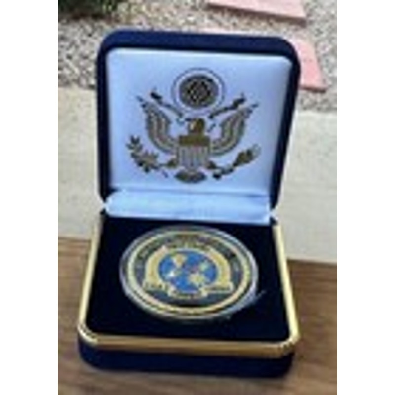 Department of Energy (DOE) Challenge Coin With Blue Velvet Case. Fast Shipping!