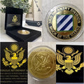ARMY Third 3rd INFANTRY COMBAT DIVISION Coin W/ Retirement Award