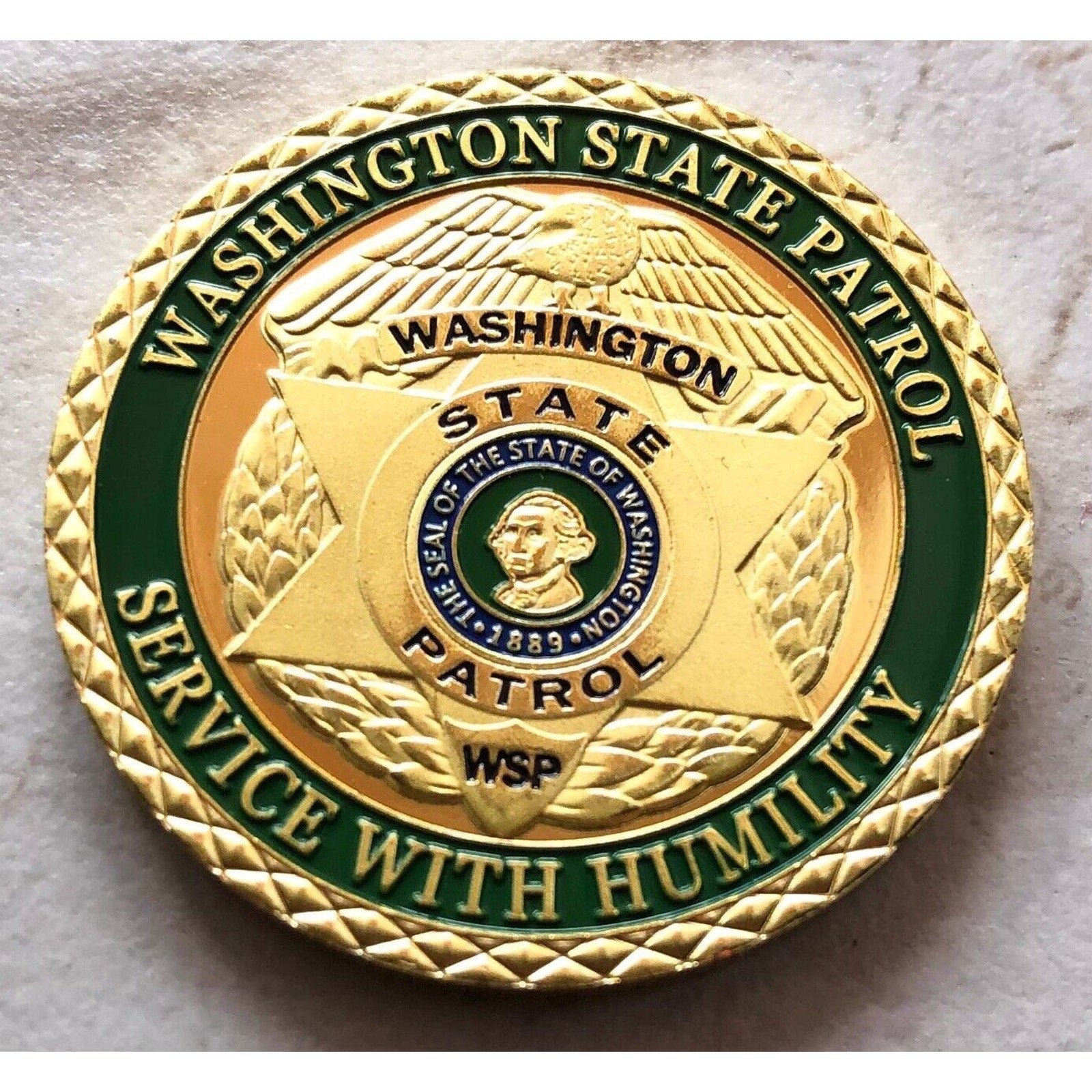 Washington State Highway Patrol Challenge Coin Officer Trooper