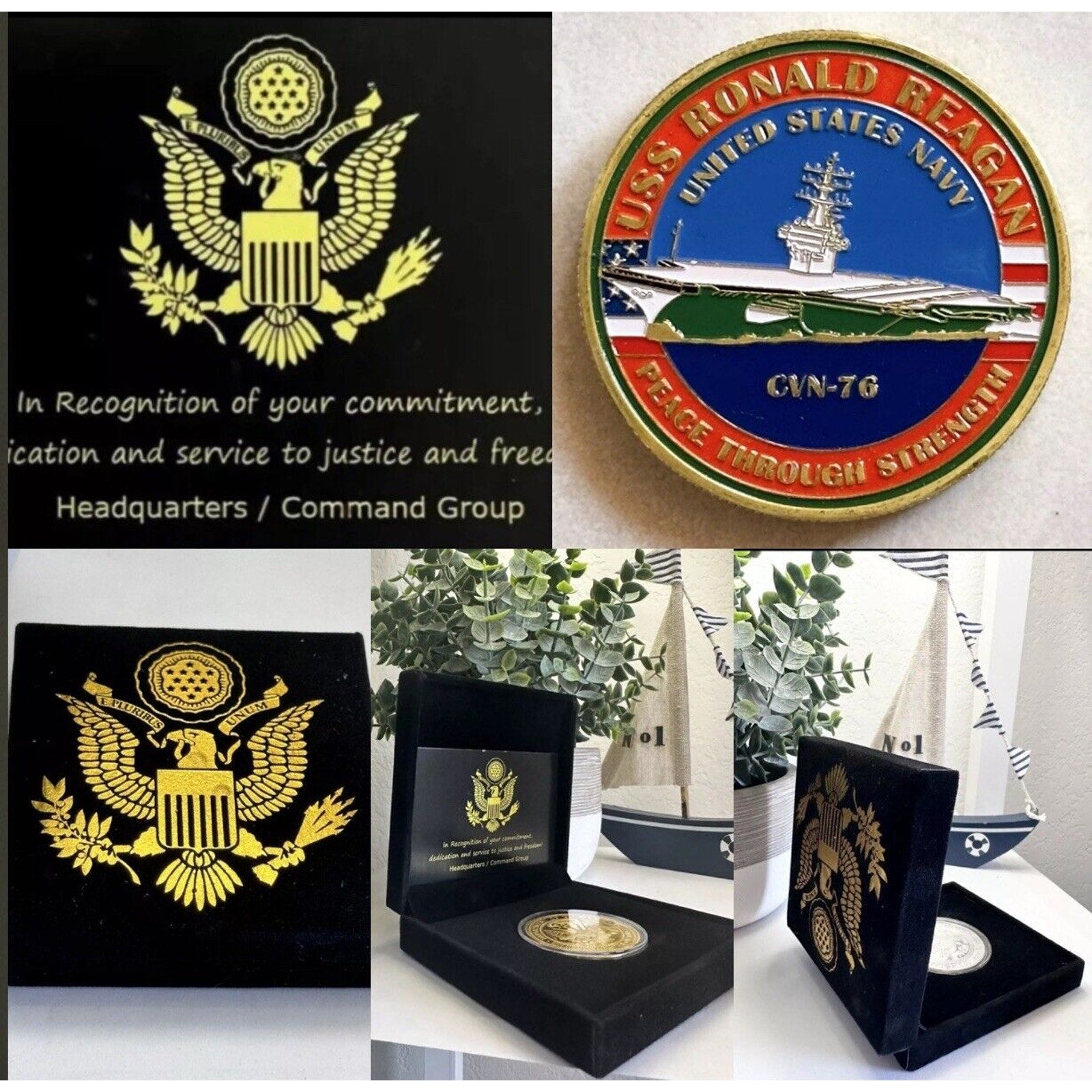 US NAVY - USS RONALD REAGAN - CVN-76 Challenge Coin .USN