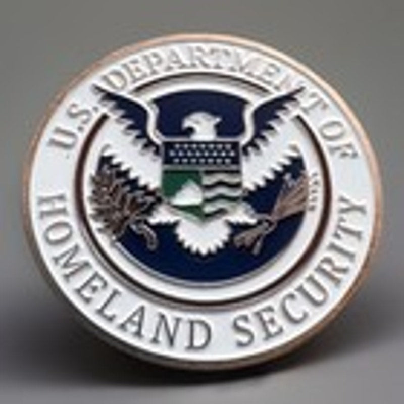 US Department Of Home land Security Challenge Coin With Case Retirement Award