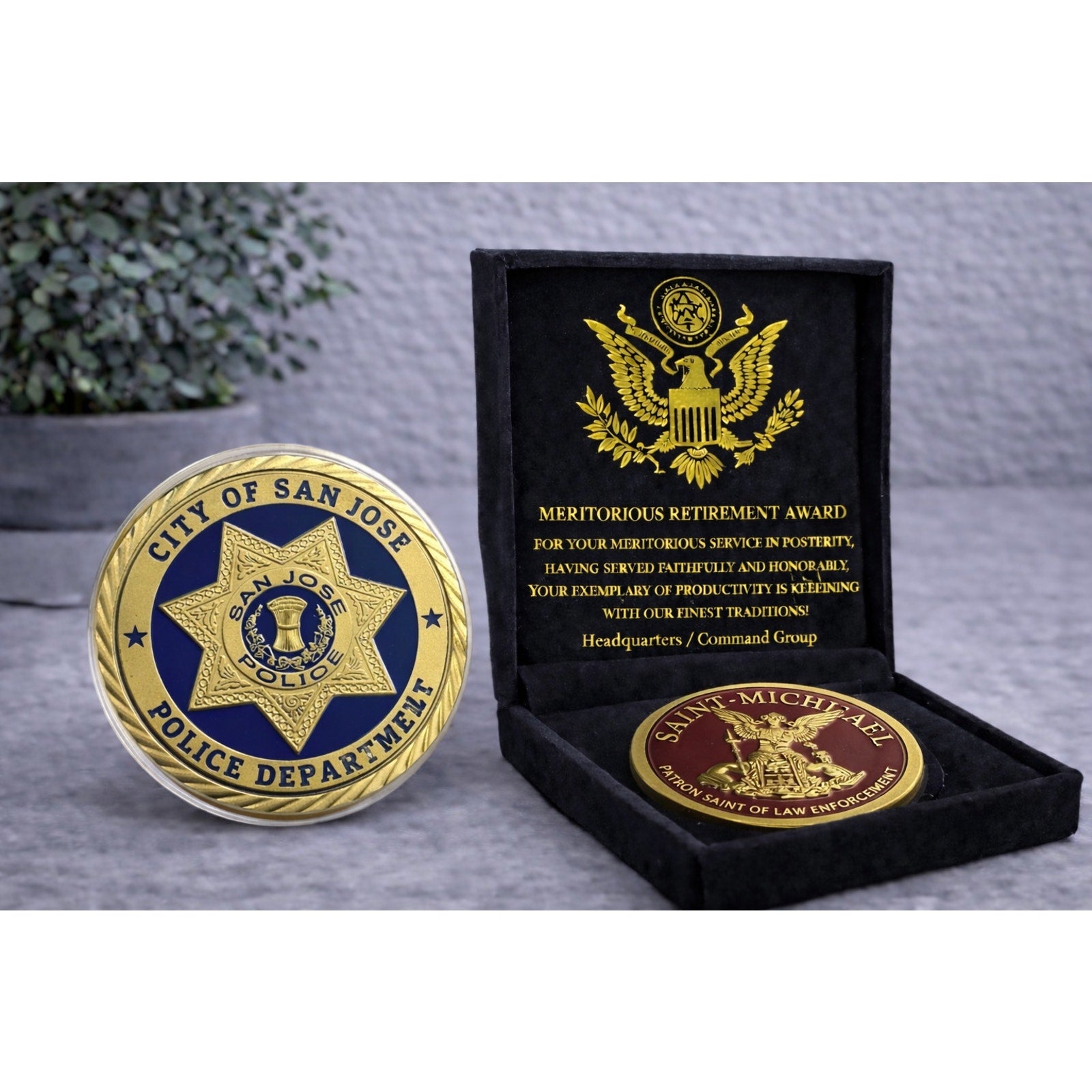 SAN JOSE POLICE DEPARTMENT Challenge Coin. Fast Shipping w/ Retirement Award