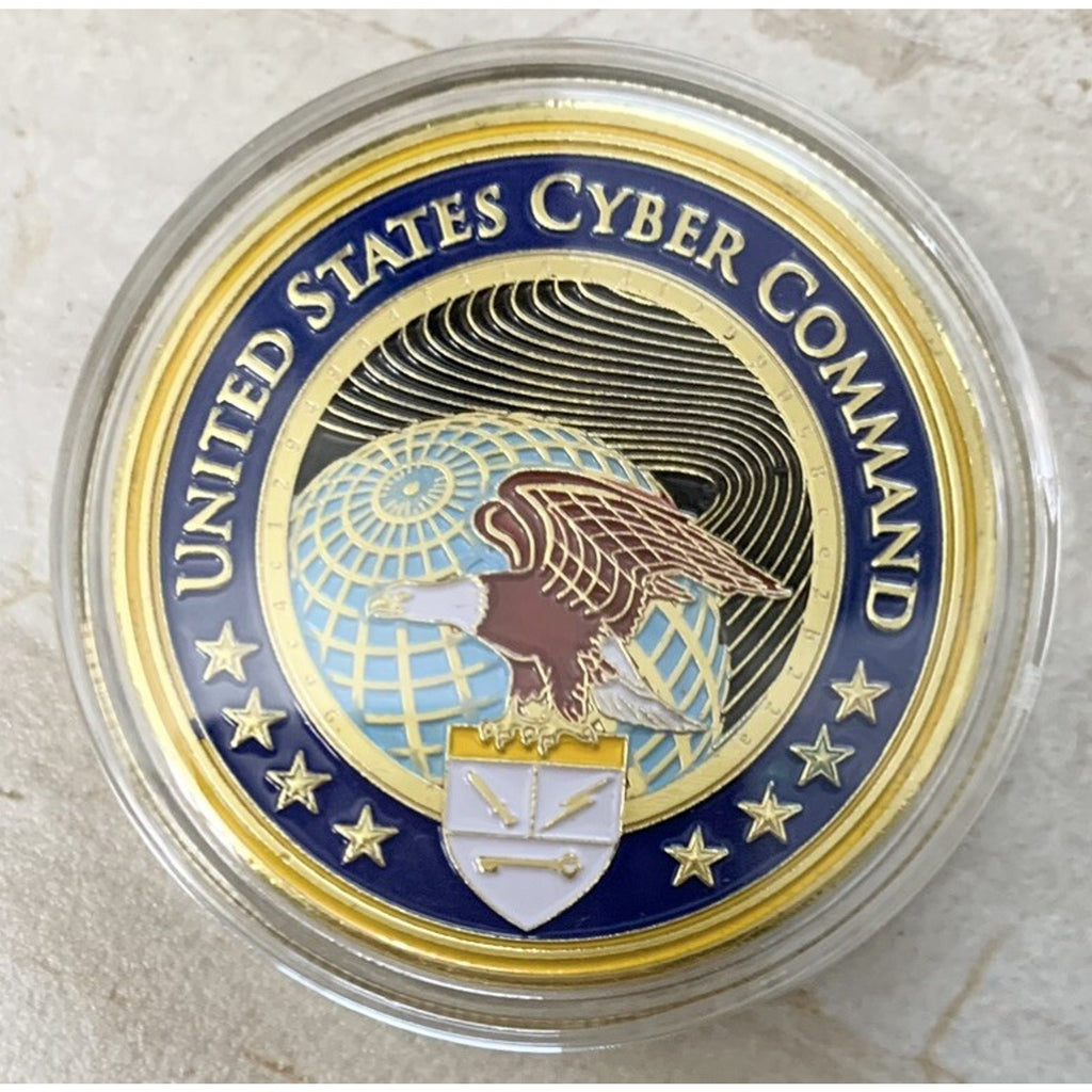 United States Cyber Command Challenge Coin with Special w/ Retirement Award