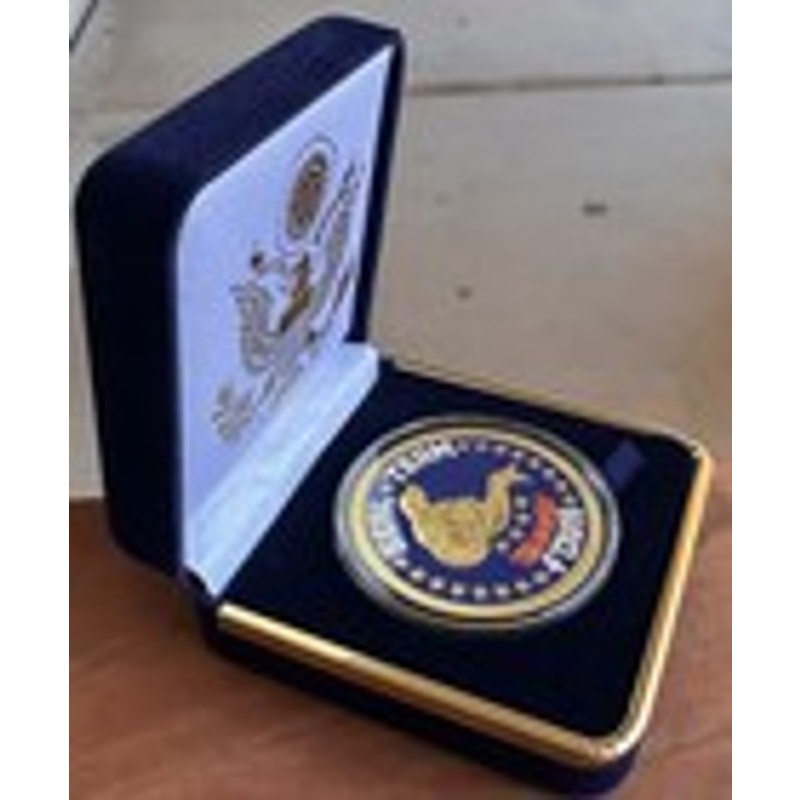 Department of Energy (DOE) Challenge Coin With Blue Velvet Case. Fast Shipping!