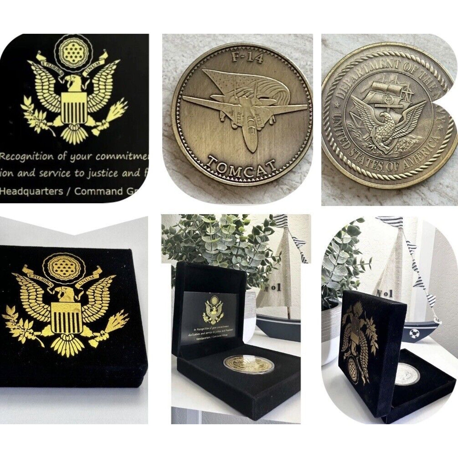 U S NAVY F-14 TOMCAT Challenge Coin USN