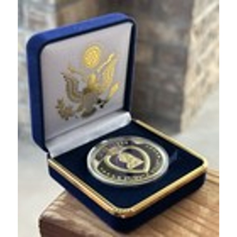 Department of Energy (DOE) Challenge Coin With Blue Velvet Case. Fast Shipping!