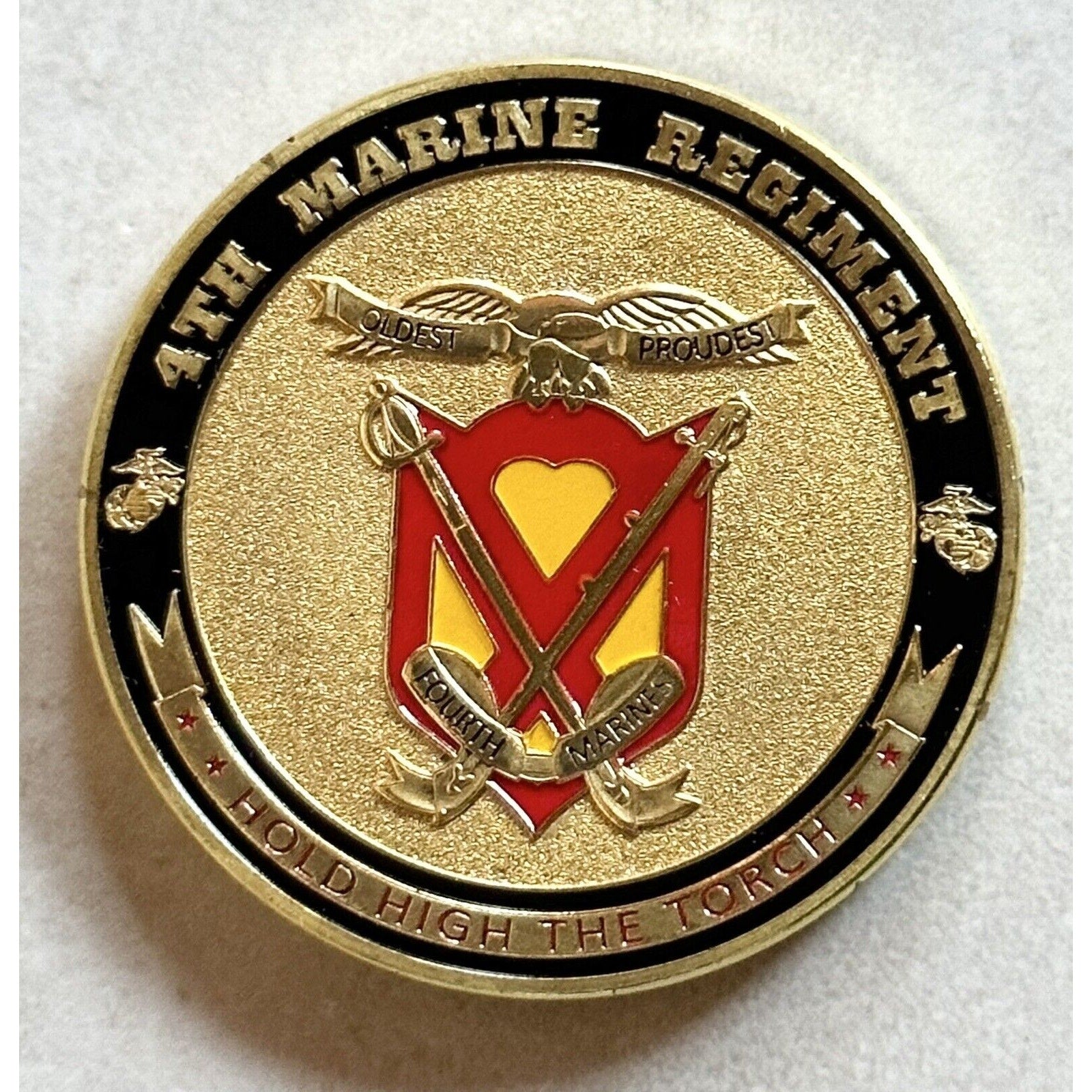 US MARINE CORPS - 4th MARINE REGIMENT Challenge Coin USMC