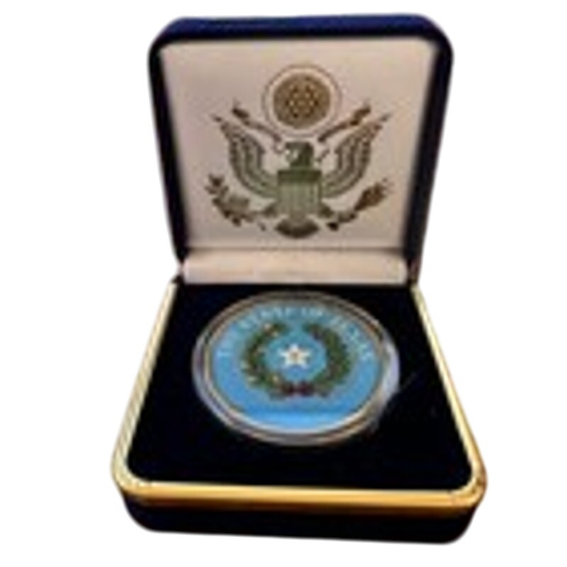 Department of Energy (DOE) Challenge Coin With Blue Velvet Case. Fast Shipping!