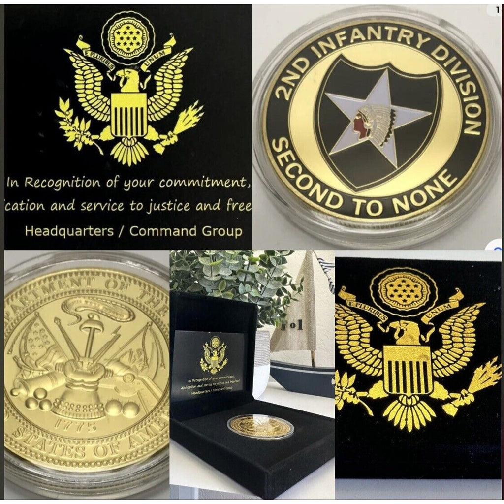 us army challenge coins 2nd Infatntry division fast ship USA amy