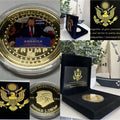 24k Gold Coin Donald Trump With Retirement Award