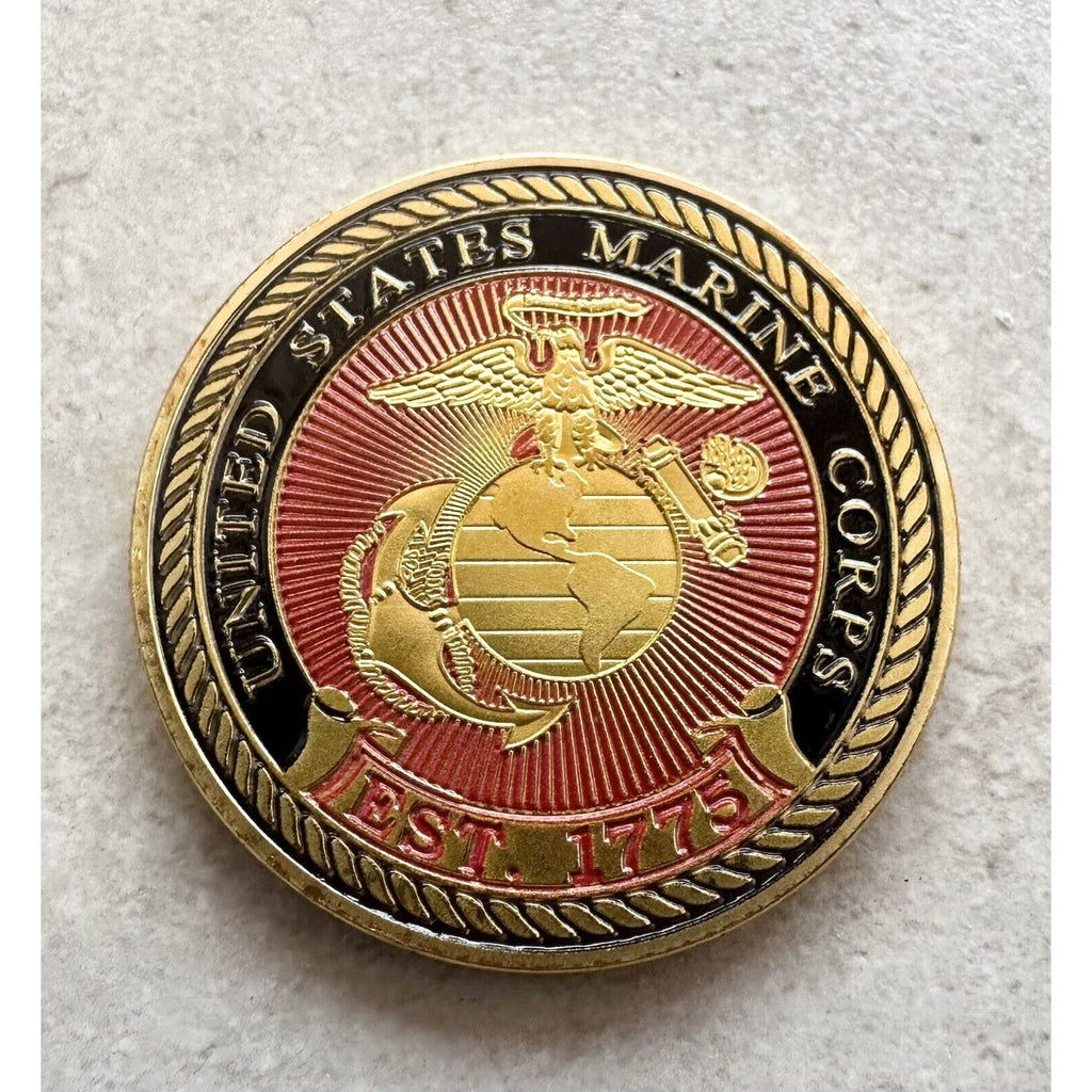 U.S. Marine Corps Semper Fidelis E-4 Corporal Challenge Coin With Case.