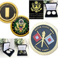 2pcs Army Rank 2LT 2nd O-2 And Signal Corps Coin