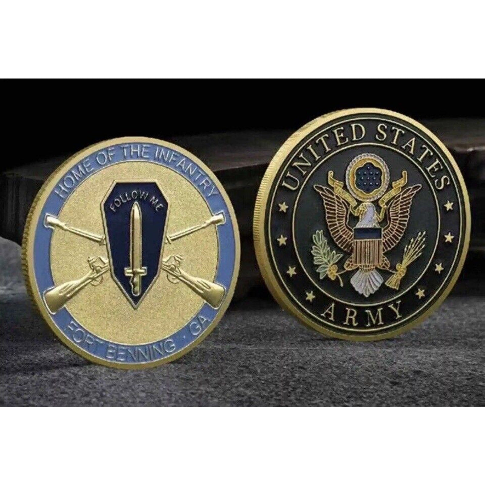 US Army INFANTRY SF Home FT BENNING Logo Coin