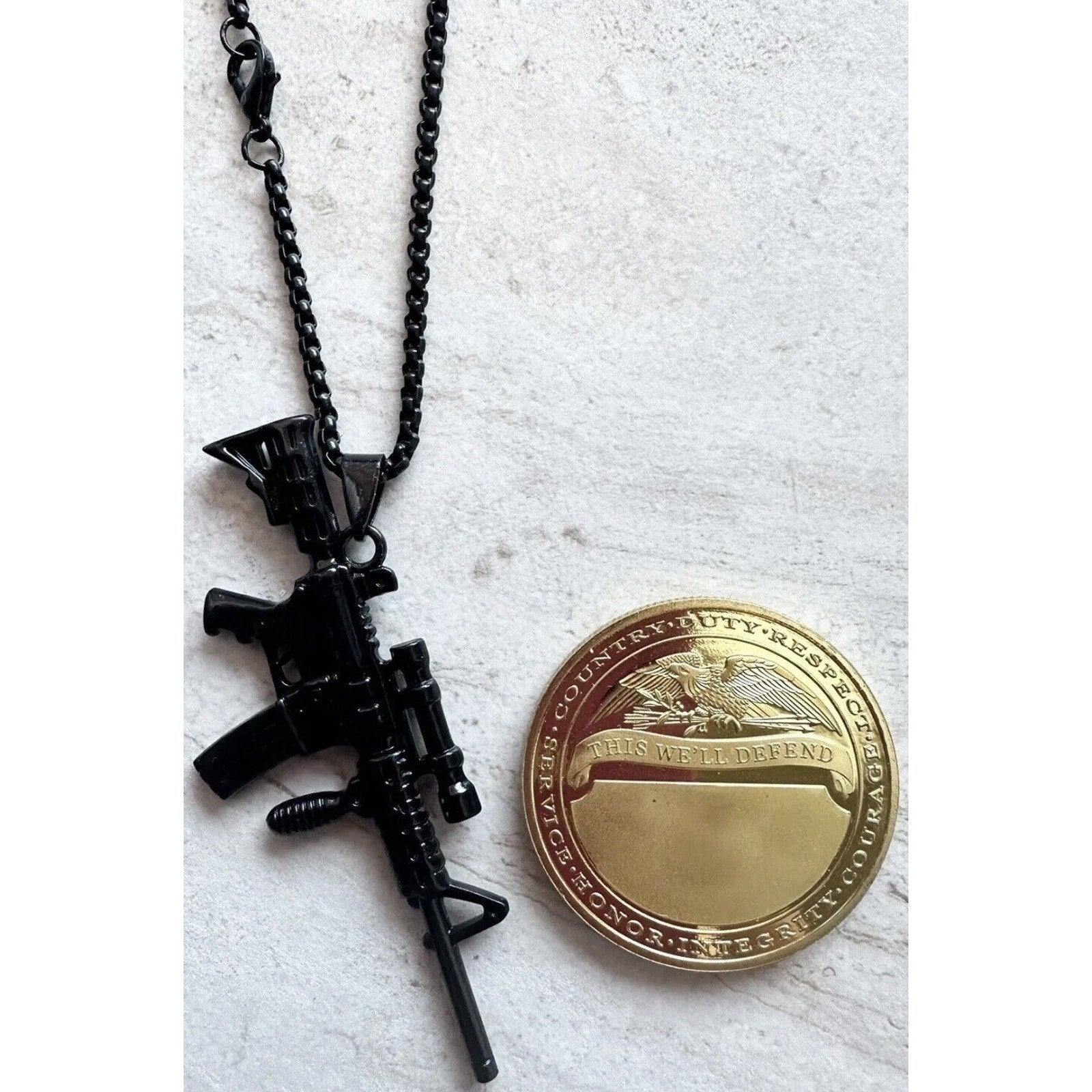 Army Ranger coin + neckles