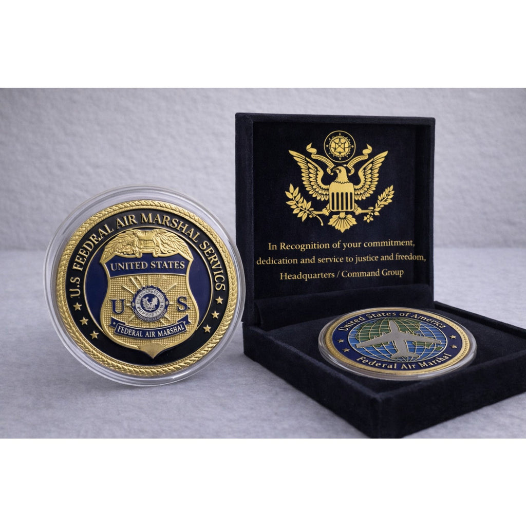 U S Federal Air Marshal Challenge Coin Archivement Arward