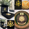 Oklahoma Highway Patrol Officer Badge Challenge Coin With Retirement Award