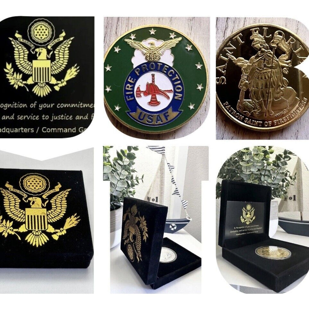 U S AIR FORCE Fire Protection Challenge Coin USA AF