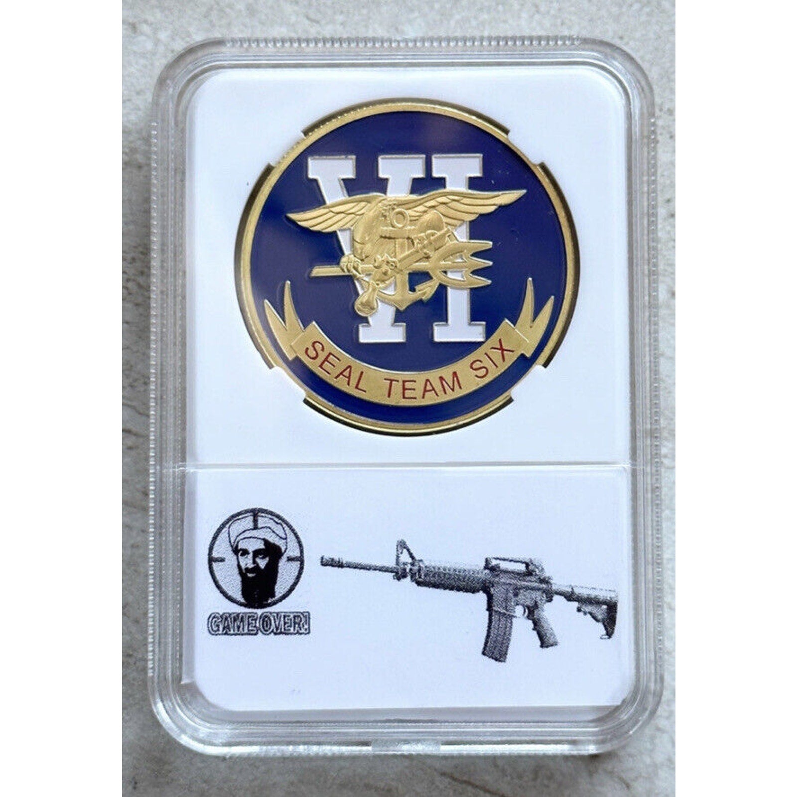 Navy Seal Team 6 MISSION ACCOMPLISHED !!! GAME OVER !!! Challenge Coin
