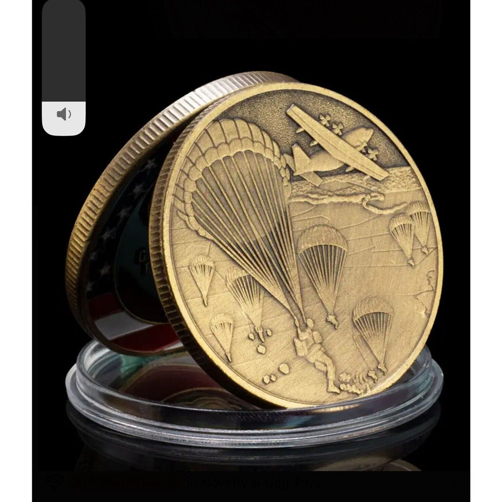 US 82nd Airborne Division Get Your Boots To The Ground Bronze Plated Coin