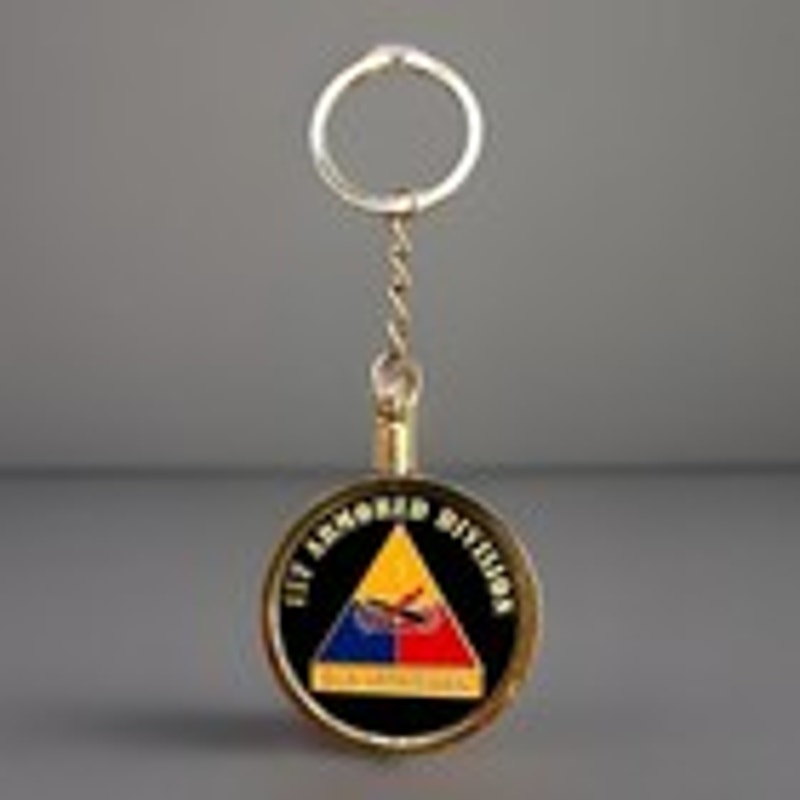 US ARMY 1st ARMORED DIVISION "OLD IRONSIDES" Challenge Coin Keychain