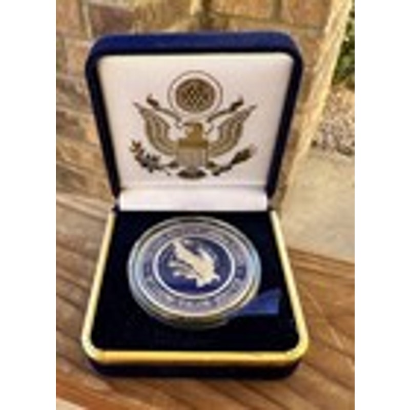 Department of Energy (DOE) Challenge Coin With Blue Velvet Case. Fast Shipping!