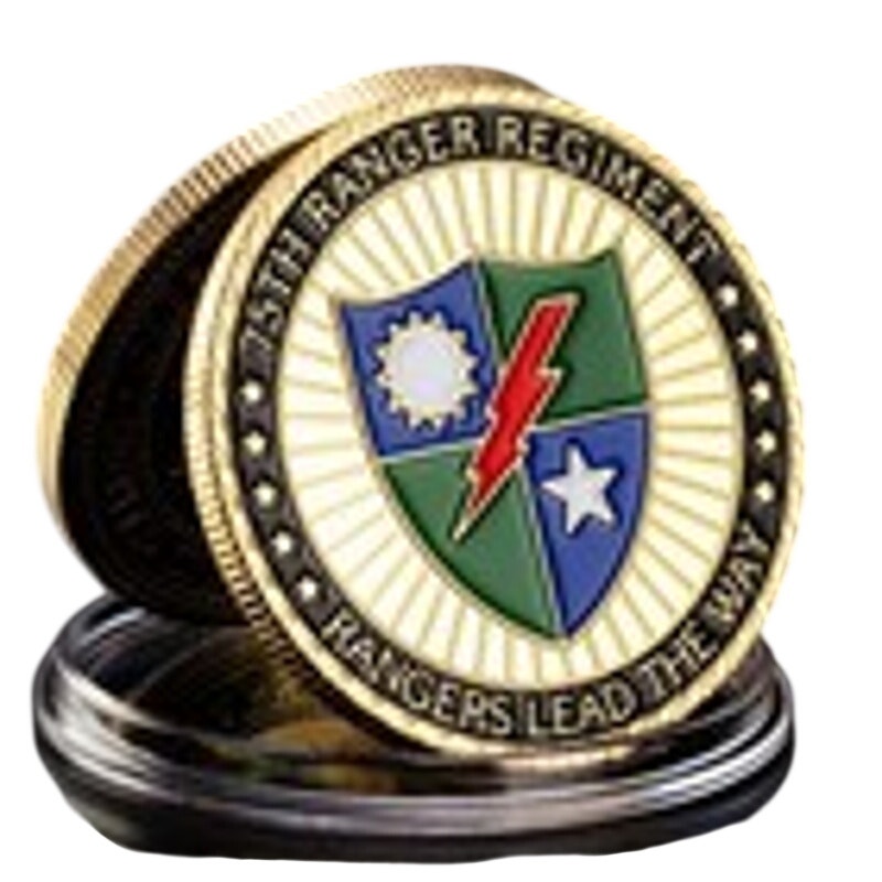 1st Battalion 75th Ranger Regiment Challenge Coin Keychain US Army