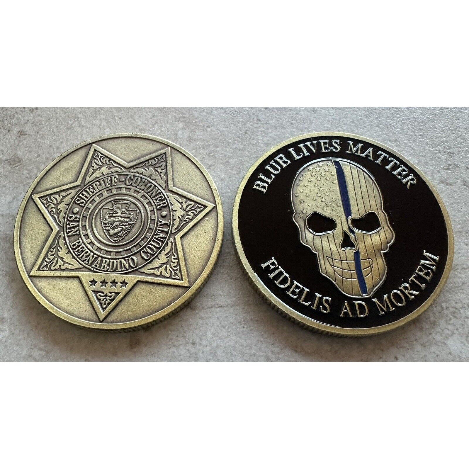San Bernardino County Sheriff Coroner Agent Officer Deputy CSDR Challenge Coin