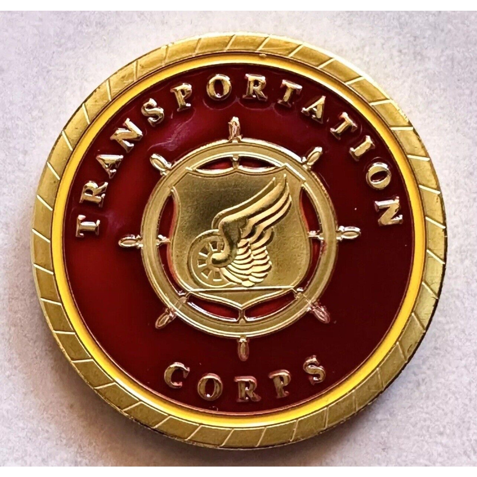 2pcs Army Rank Captain O-3 And Transportaion CORPS 1.5 CHALLENGE COINS