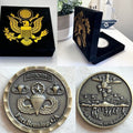 Rare US ARMY PARATROOPER AIRBORNE School Fort Benning GA COIN With Velvet Case
