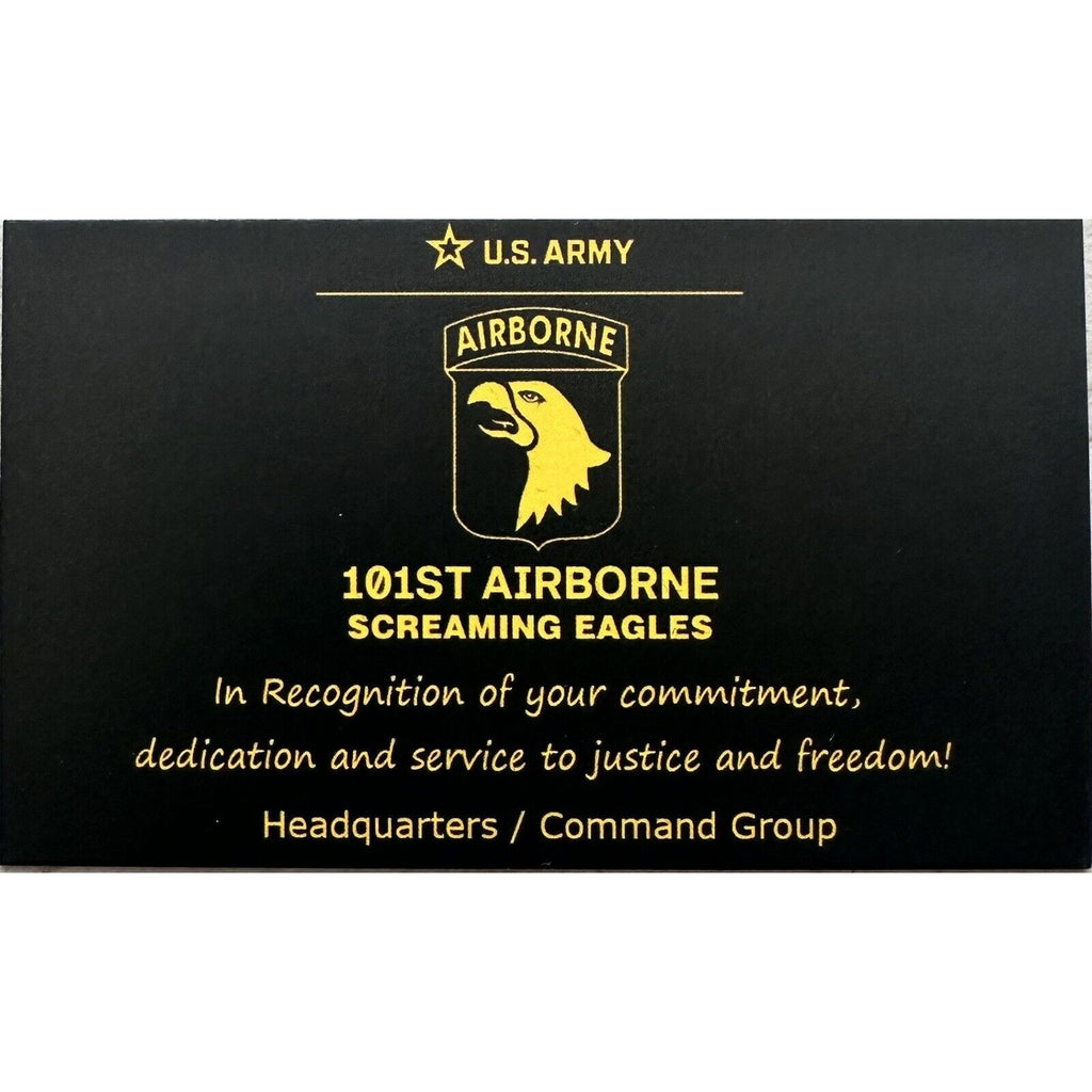 101 St AIRBORNE Division With Velvet Case and official Certificate
