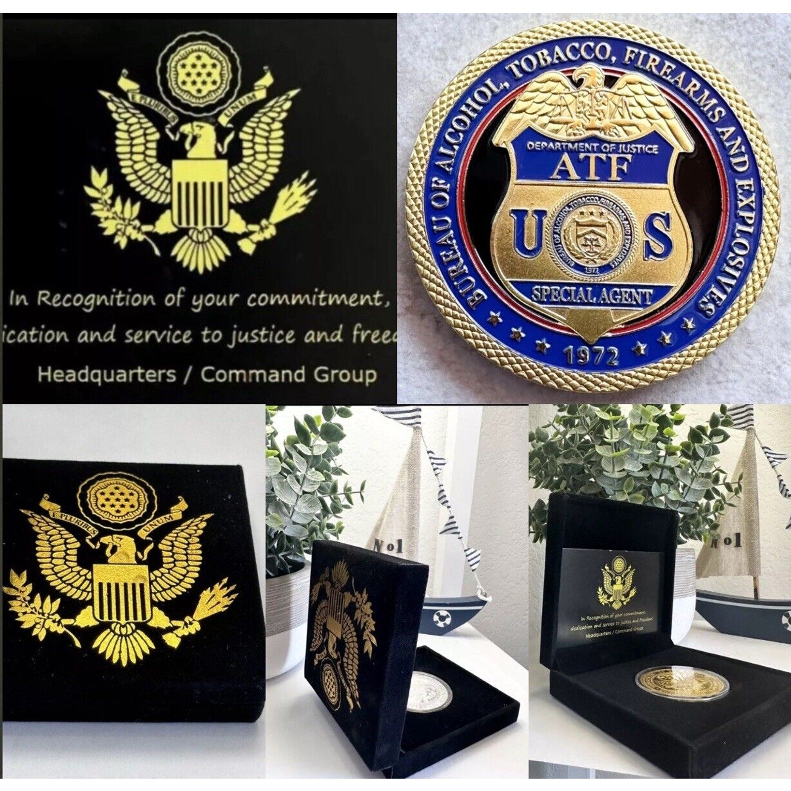 DEPT OF ALCOHOL TOBACCO FIREARMS (ATF) Agent Challenge Coin USA
