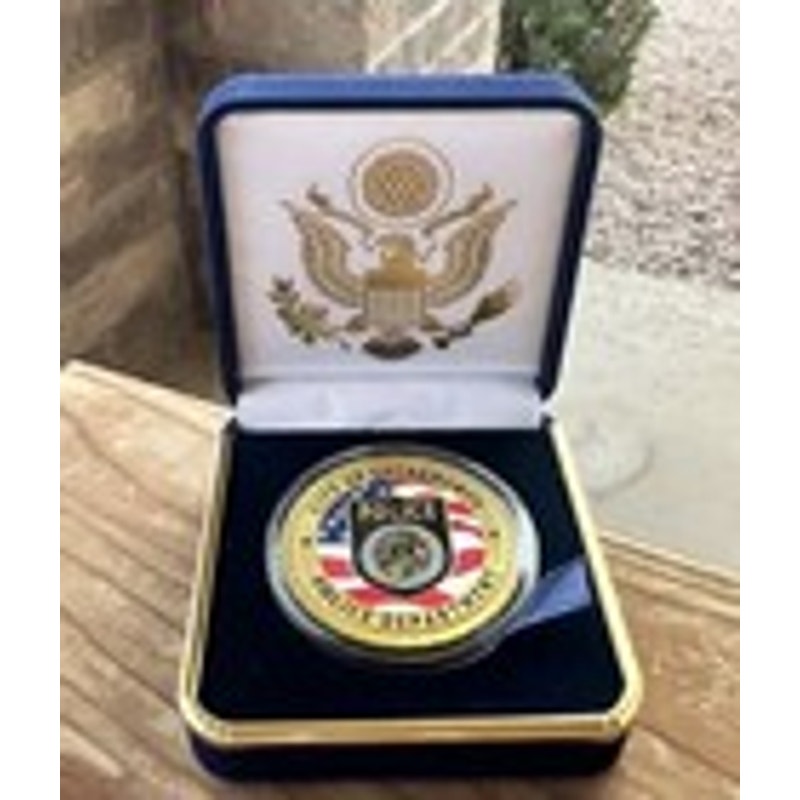 Department of Energy (DOE) Challenge Coin With Blue Velvet Case. Fast Shipping!