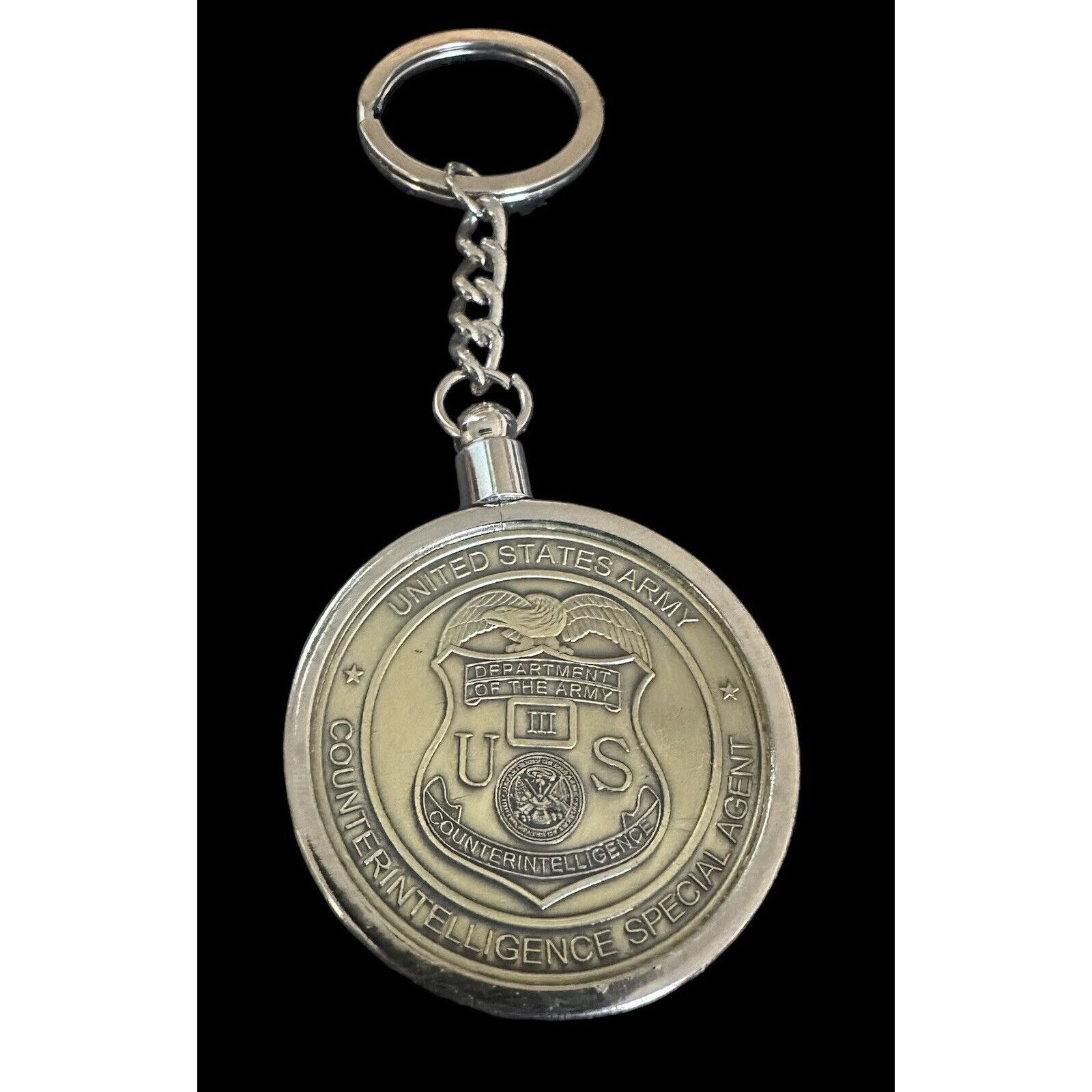 US Army Counter Intelligence Officer/ Special Agent Badge Coin Key Chain