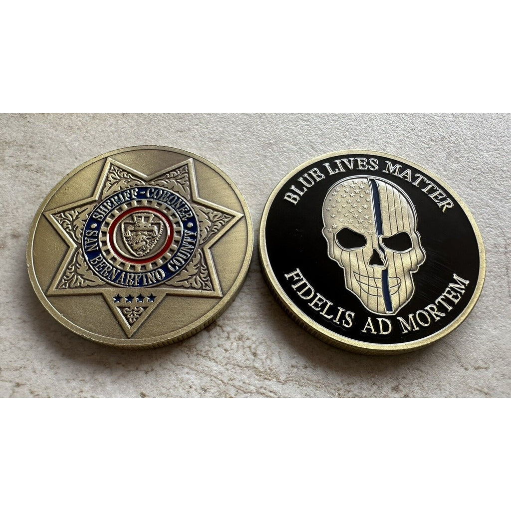 San Bernardino County Sheriff Coroner Agent Officer Deputy CSDR Challenge Coin