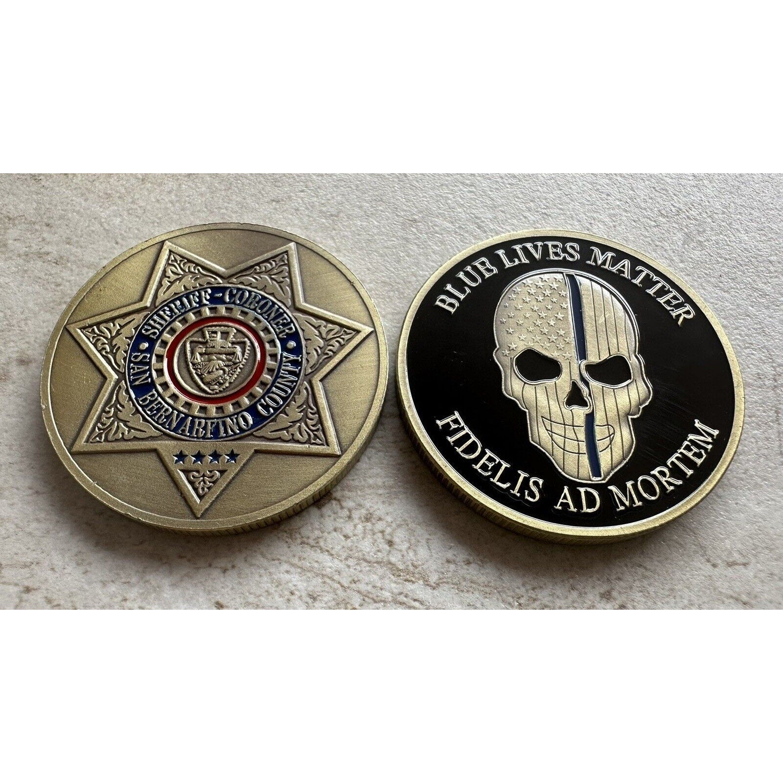 San Bernardino County Sheriff Coroner Agent Officer Deputy CSDR Challenge Coin