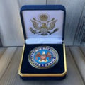 Department of Energy (DOE) Challenge Coin With Blue Velvet Case. Fast Shipping!