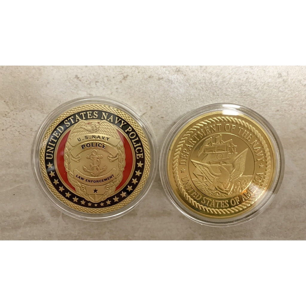 Navy Police Officer Agent MP Law Enforcement Challenge Coin USN US Navy