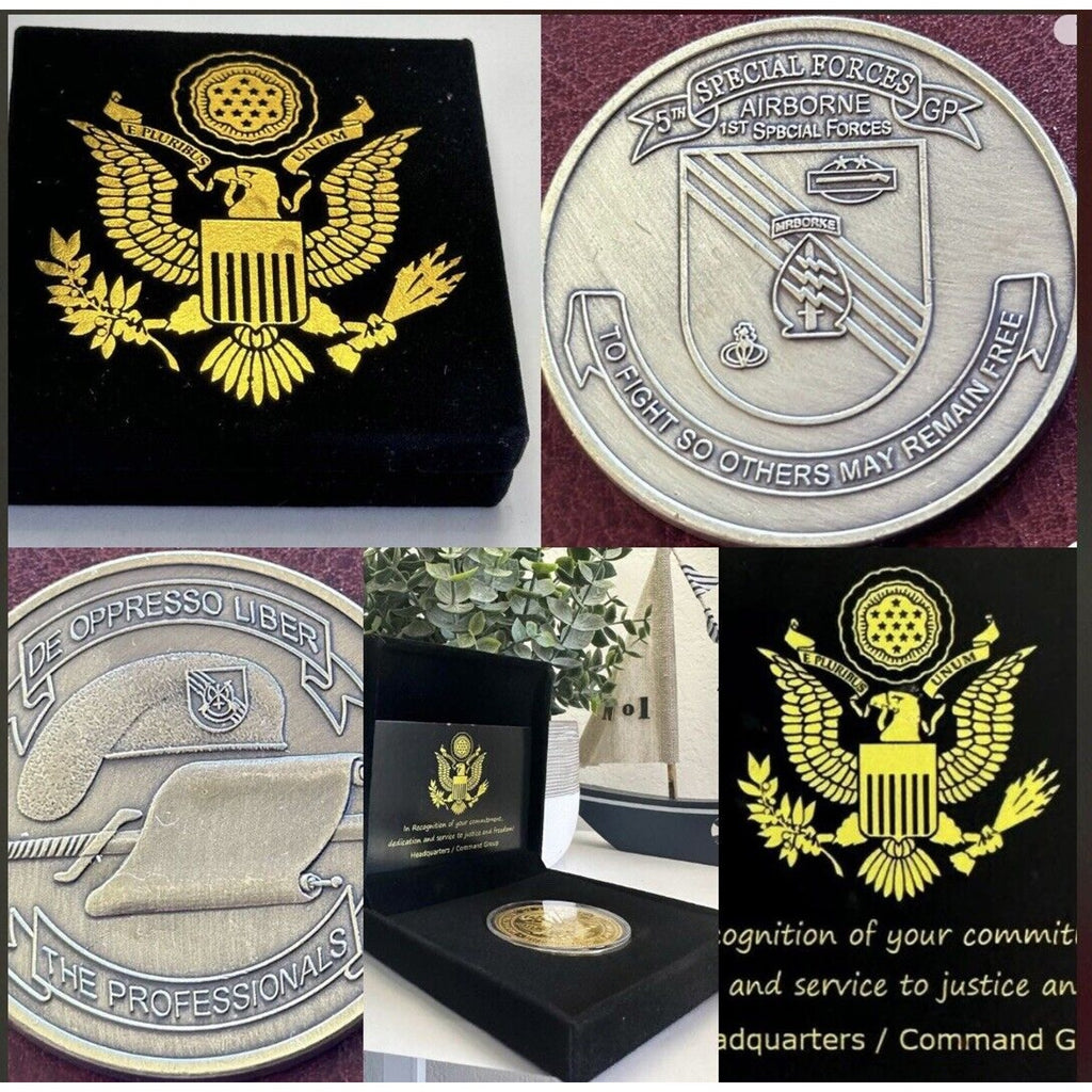 SF 5TH GROUP Challenge Coin ARMY AIRBORNE SPECIAL FORCES USA Amy