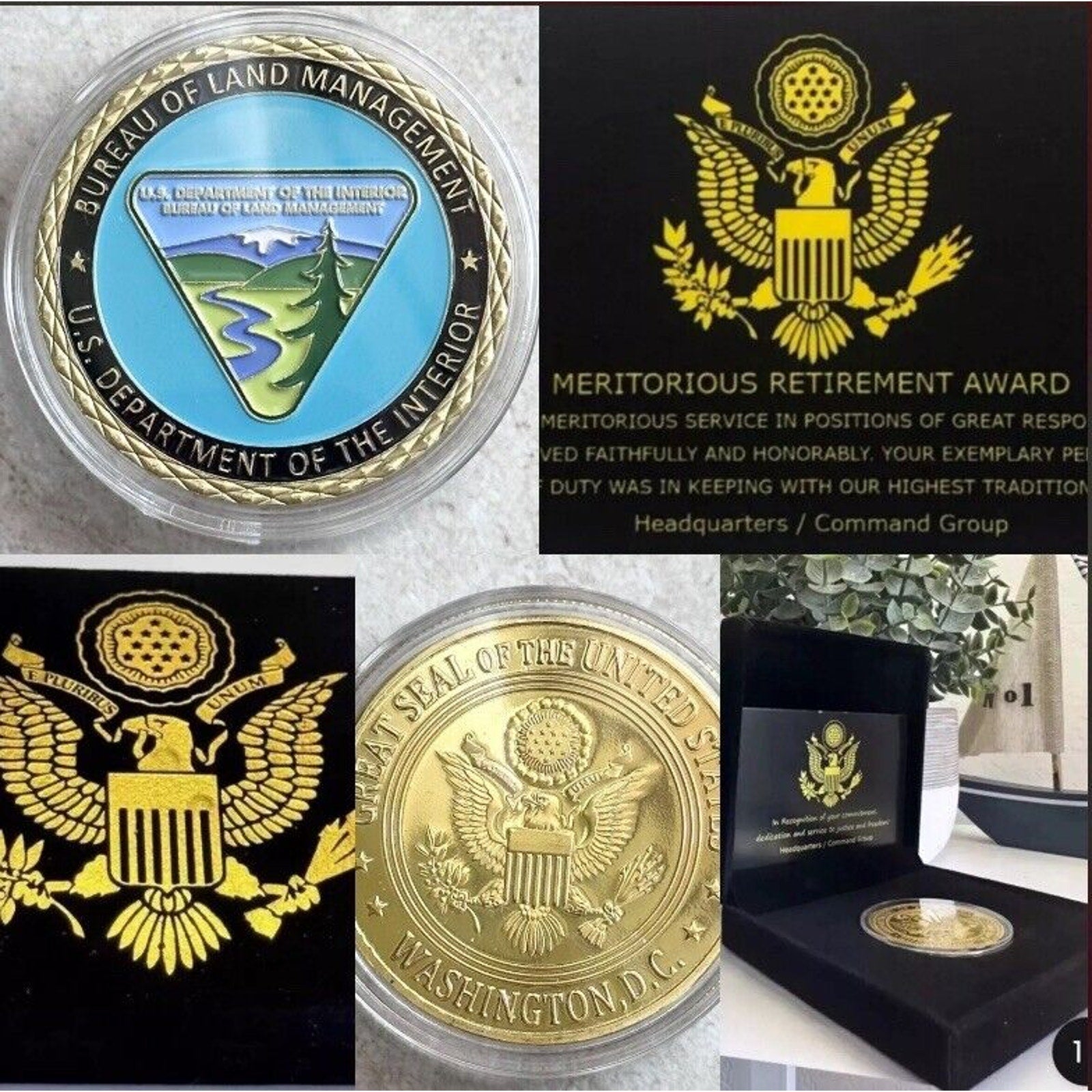 BUREAU OF LAND MANAGEMENT/US DEPARTMENT OF THE INTERIOR-coin Retirement Award