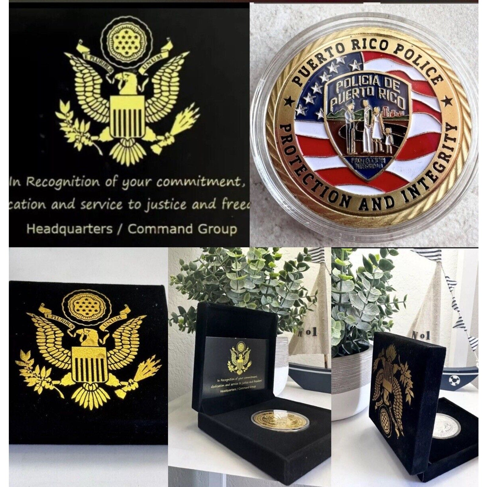 Puerto Rico Island Police Officer Department challenge coin