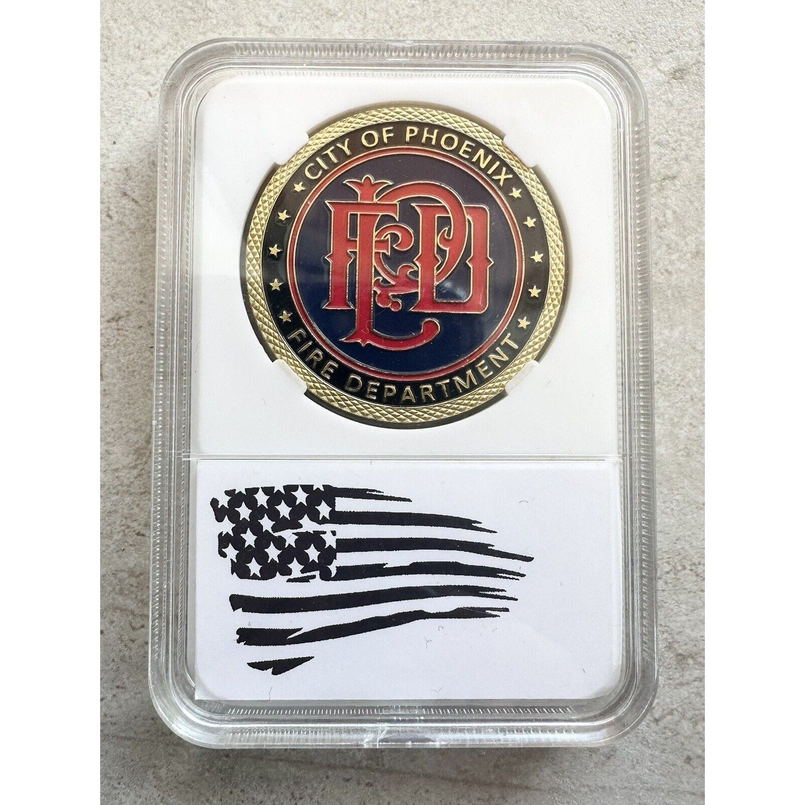 PHOENIX FIRE DEPT. Challenge Coin With Case