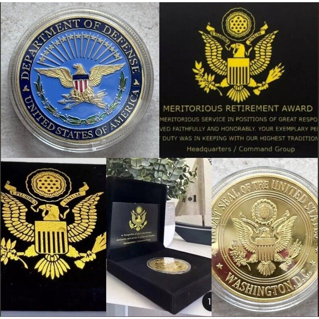 United States Department of Defense Challenge Coin Retirement Award