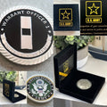 UNITED STATES ARMY WARRANT OFFICER 1 CHALLENGE COIN W Special Army Velvet Case