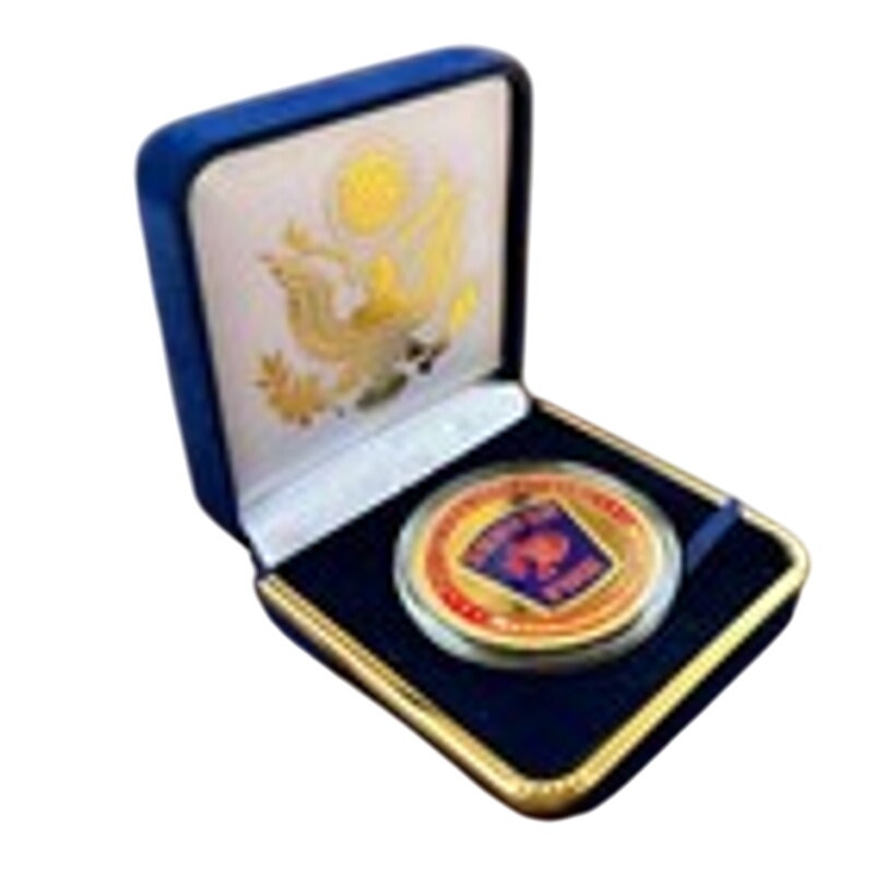 Department of Energy (DOE) Challenge Coin With Blue Velvet Case. Fast Shipping!