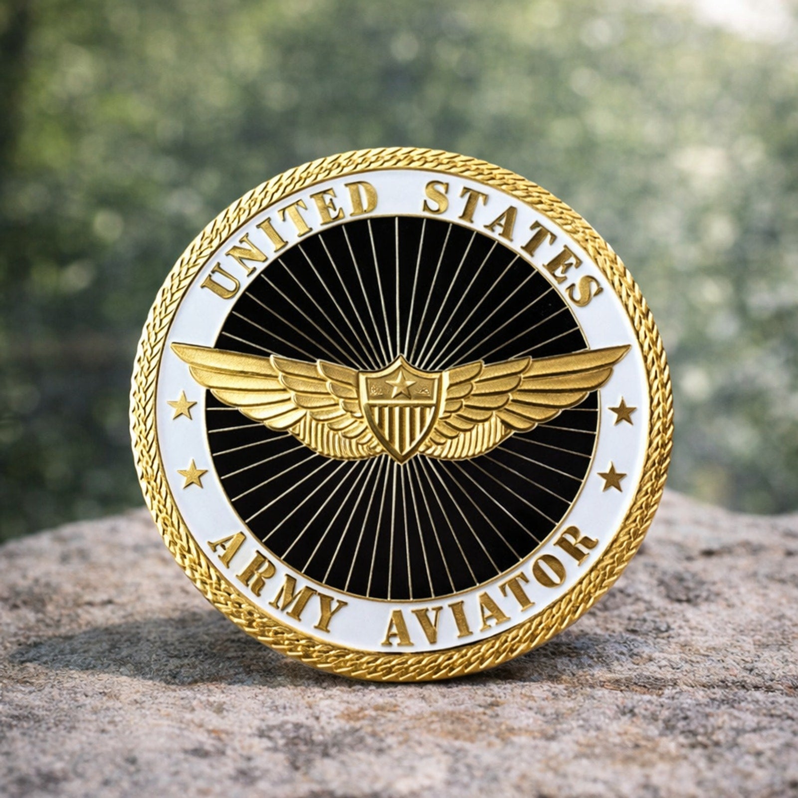 US Army Aviator Badge Challenge Coin. New! Fast Shipping! with Case ·NEW·