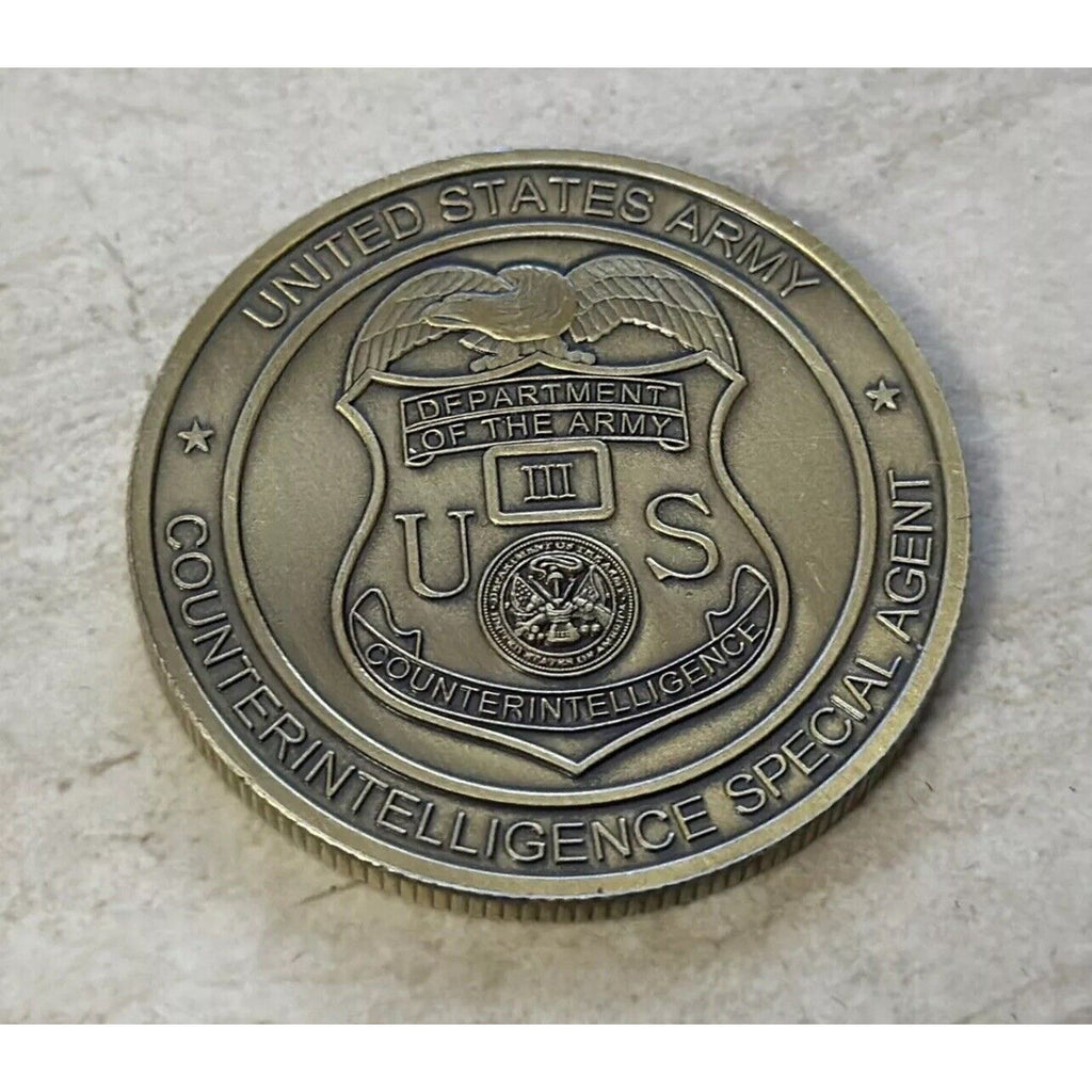 2pcs Army Rank Captain O-3 And Counter Intelligence Officer/. CHALLENGE COINS