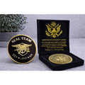 US Navy Seal Team SEA LAND AIR Military Challenge Coin w/ Retirement Award