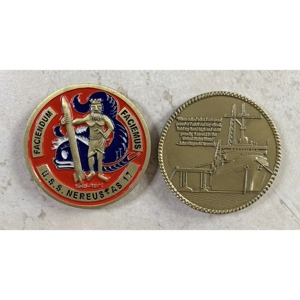 Rare USS Nereus AS 17 Submarine Tender Coin Navy USN