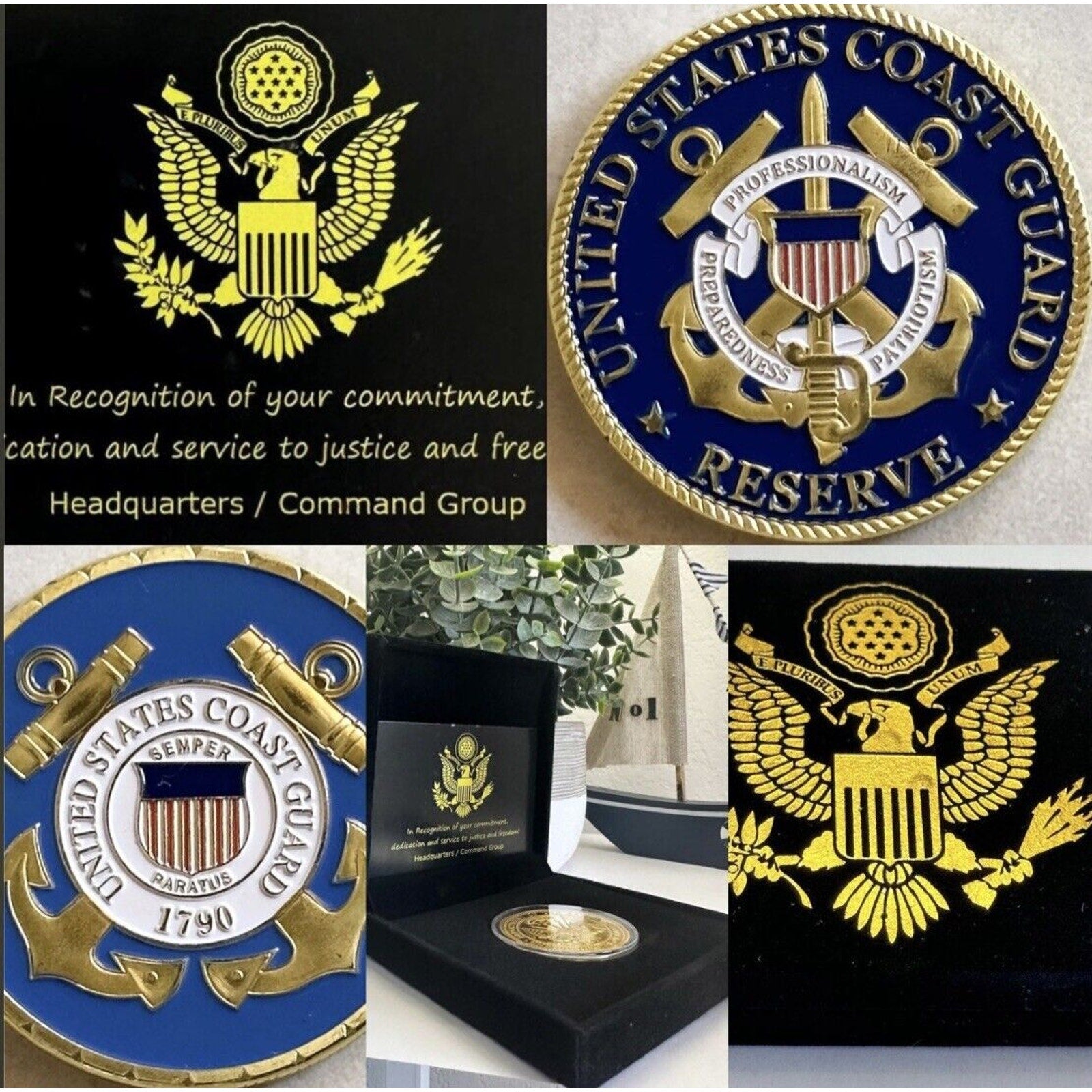 Coast Guard RESERVE Challenge Coin USCG-US Coast Guard USA